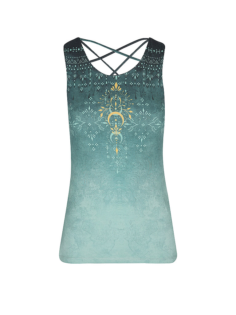 SPIRIT OF OM Damen Yogatank Tivra dunkelgrün | XS